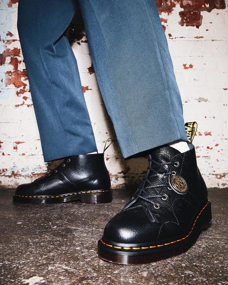 Botas De Mono Dr Martens Church Buckingham Cuero Hombre Negros | MX 263PJJ